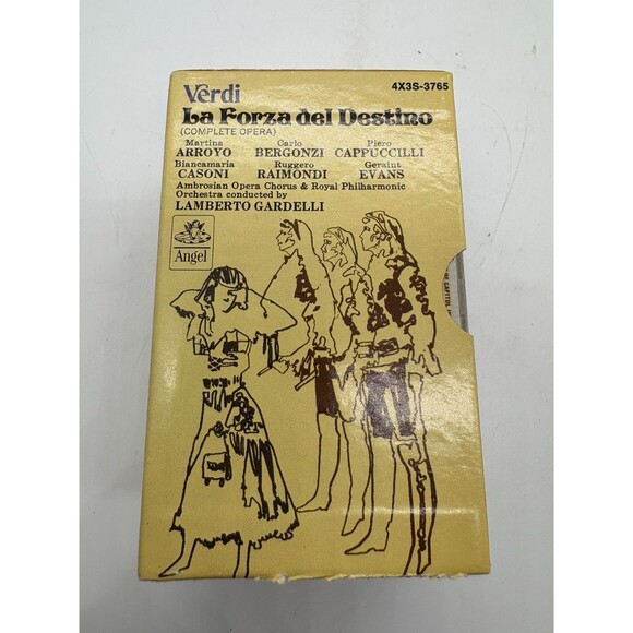 Verdi La Forza del Destino Complete Opera 3x Cassettes Arroyo Bergonzi Angel - Picture 1 of 9